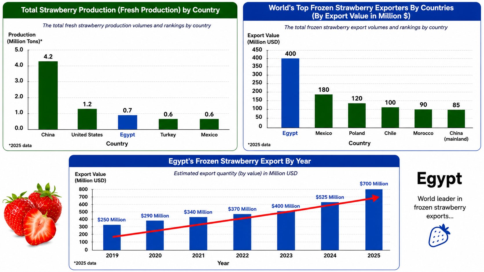 Egypt Strawberry Export Data